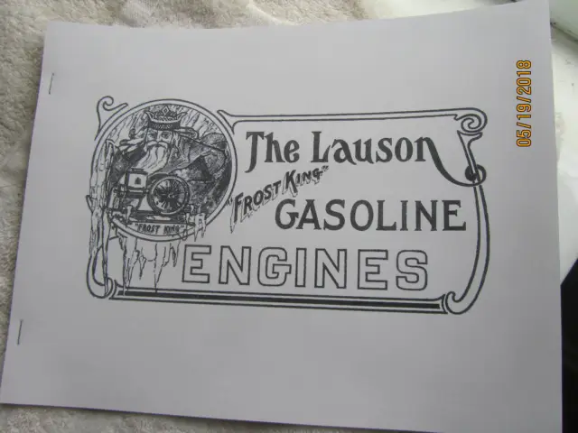 1913 John Lauson Manufacturing Frost King Gas Engine Catalog    All sizes