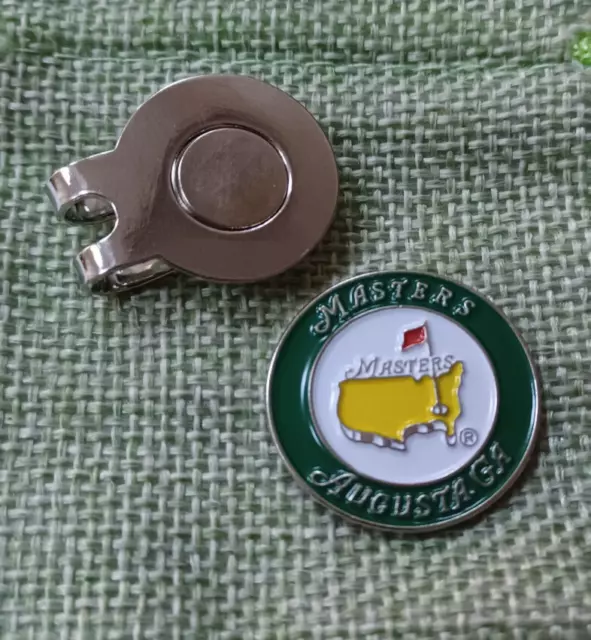 1" (25mm) Diameter Masters Golf ball Marker with free magnetic clip