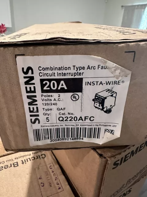 Siemens Q220AFC Combination Arc Fault Circuit Breaker