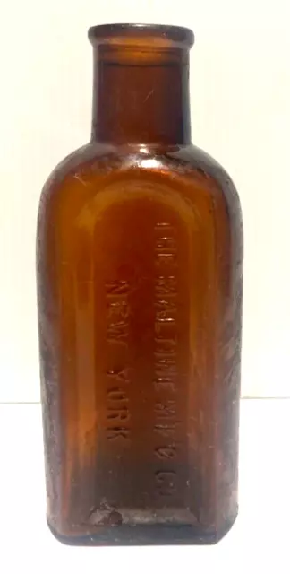 Vintage-The Maltine MFG CO Chemists New York-1890s Glass Bottle(FC201-6Q173