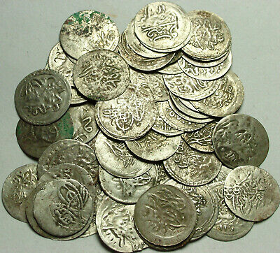 Lot 4 Rare Genuine Islamic SILVER para coins//Mahmud/Abdul Hamid/Mustafa, Selim 2