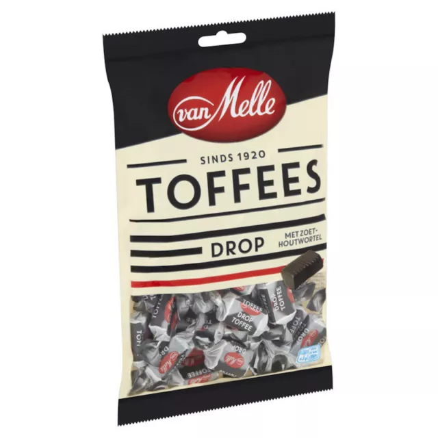 Van Melle Licorice Toffees 275g / Drop Toffees