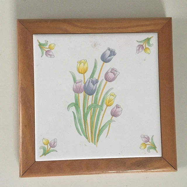 vtg Ceramic Tile Hand Painted Ter Steege Bv Made in Holland 4-7-93 MASJID011