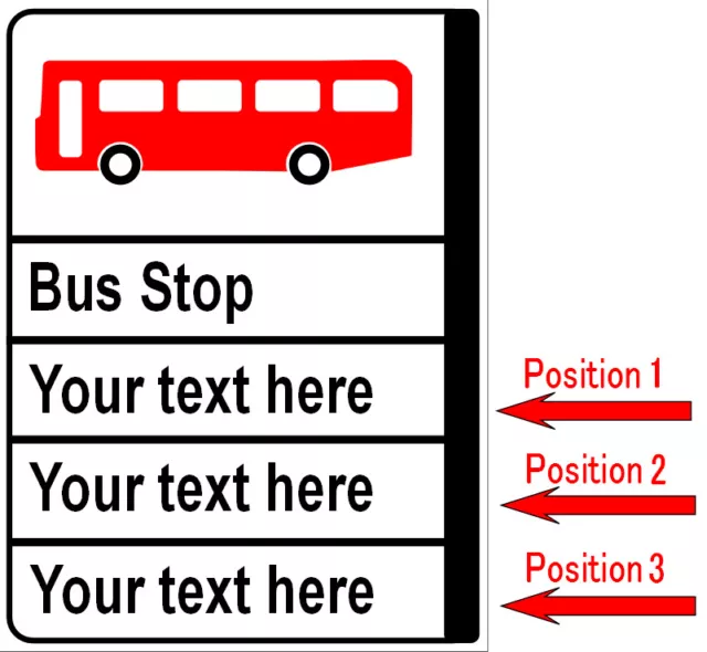 Personalised BUS STOP style METAL SIGN ~ london buses public transport road gift