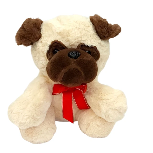 WALGREENS HUGME PUG Stuffed Animal Dog Plush Brown Cream EUC 12