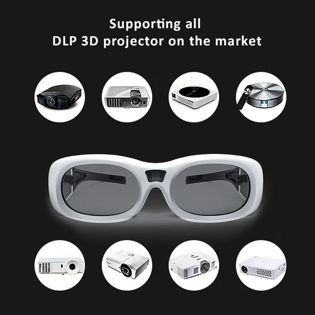 GetD GL1600 3D Spectacles Durable Wide Compatibility Active Shutter 3D