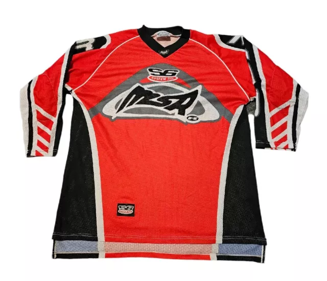 Vintage MSR Racing Jersey System Six S6 Red Motocross MX Dirt Bike Mens 2XL
