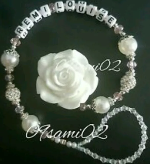 ❤ Beautiful Rose Girls Bling Dummy Clip Shamballa&Crystal Romany!!❤❤white