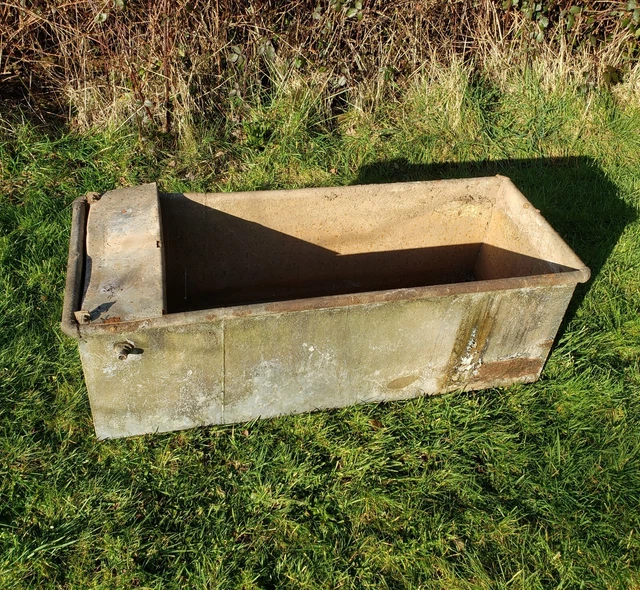 VINTAGE LARGE 4FT Galvanised Cattle Water Trough Planter 422.32 PicClick