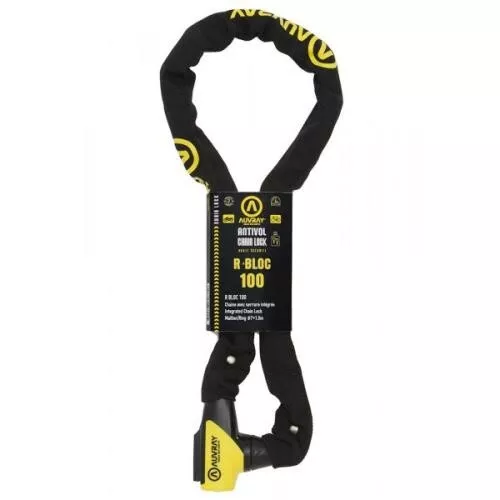 AUVRAY R BLOC chaine antivol Longueur 100 cm  Ø 7 mm cadenas intégré à clé