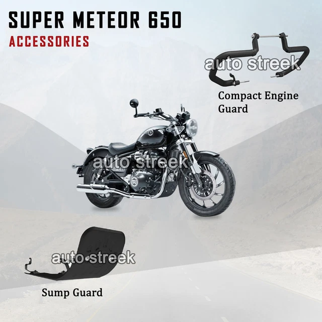 ROYAL ENFIELD SUPER METEOR 650 Sump Guard & Compact Engine Guard 2 PCS