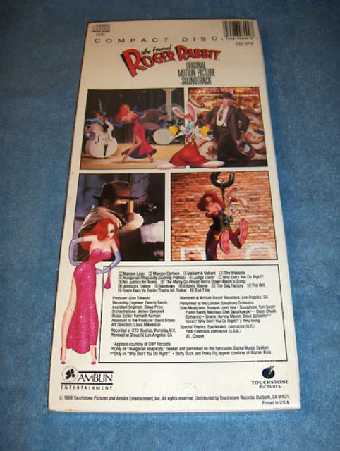 WHO FRAMED ROGER Rabbit- Original Soundtrack[NEW STORE STOCK Sealed ...