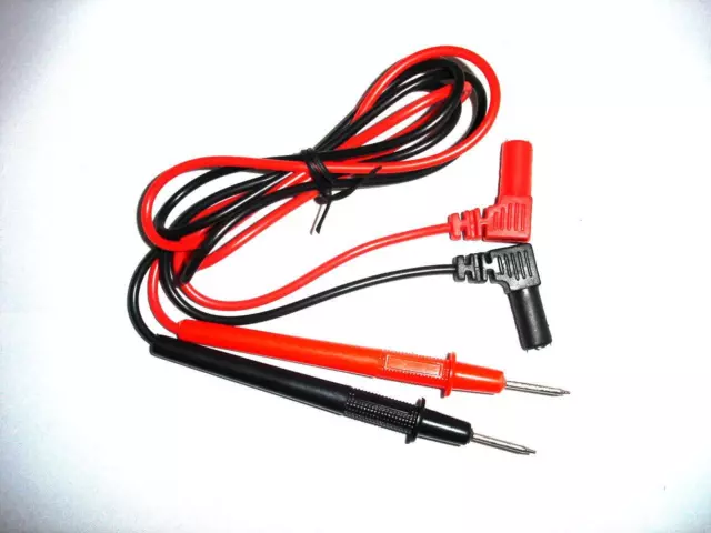 REPLACEMENT TEST LEADS / PROBES FOR MULTIMETER fits most popular models 4mm