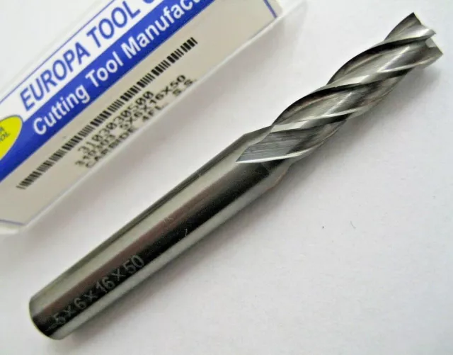 5mm CARBIDE END MILL 6mm SHANK 4 FLUTED EUROPA TOOL 3103030500  P18