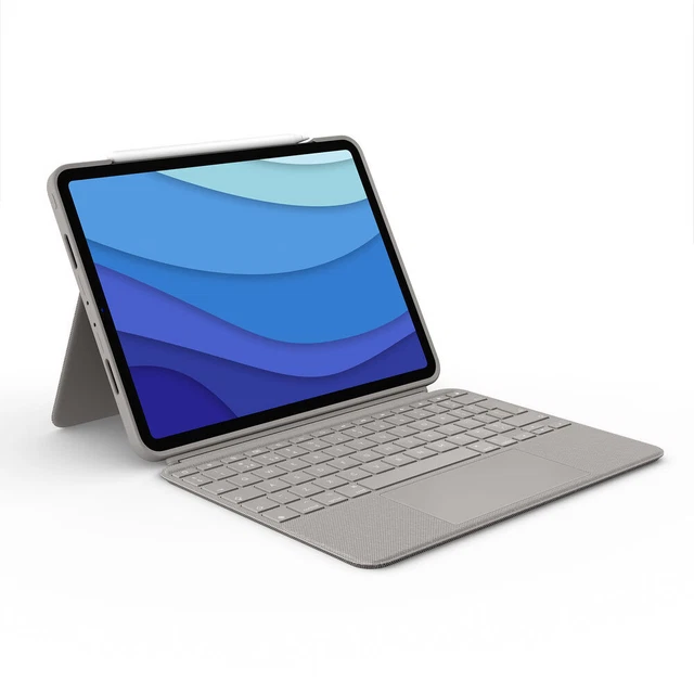 Custodia per Tablet e Tastiera Logitech iPad Pro 11 Grigio Sabbia Qwerty in Spa