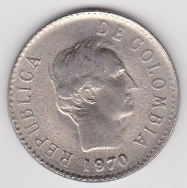 1970 Colombia Twenty Centavos Coin In Great Condition Km 237 ~ You Grade