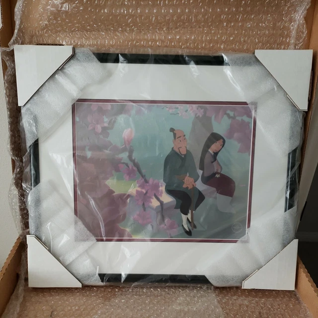 Disney sericel Mulan cel Beautiful Blossom Brand New Frame & Plexiglas