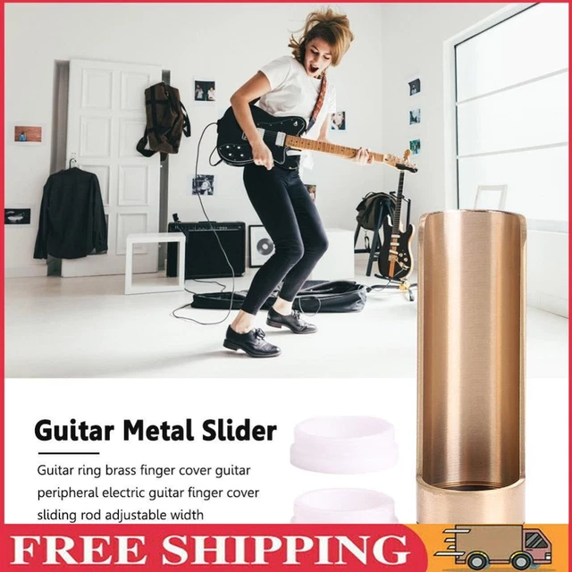 Metal Guitar Slide Bar Finger Sleeve Smooth Slides for Ukulele String Instrument