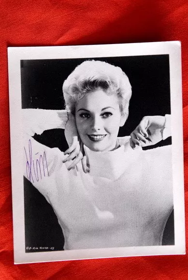 Kim Novak Vintage Original Hand Signed Promo Photo