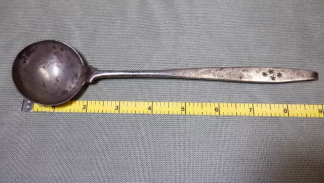 19Th C Wrought Iron Tasting Ladle Or Spoon, Old Surface