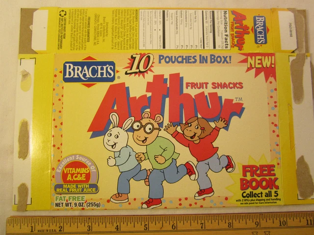 VINTAGE EMPTY BOX BRACH'S Fruit Snacks ARTHUR 2001 (P7] £14.12 ...