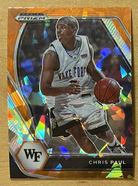 Chris Paul 2021-22 Panini Prizm Draft Picks Cracked Ice #68 Wake Forest Mint