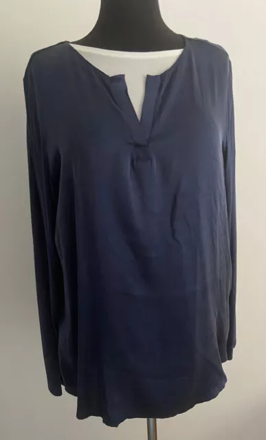 Damen Blusenshirt langarm von Lieblingsstück Dunkelblau Gr. 44