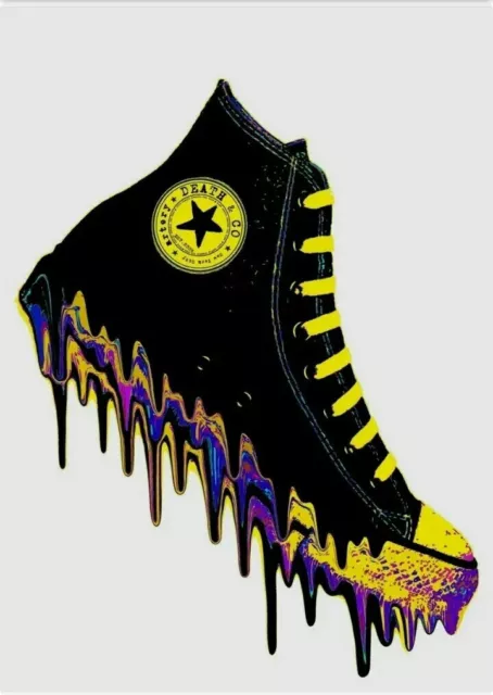 DEATH NYC ltd signed LG street art print 45x32cm sneaker converse chuck taylor