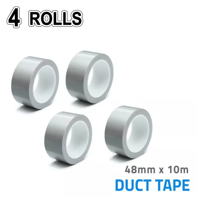 4 Rolls Duct Tape Gaffa Gaffer Self Adhesive Repair Cloth WaterProof 48mm x 10m