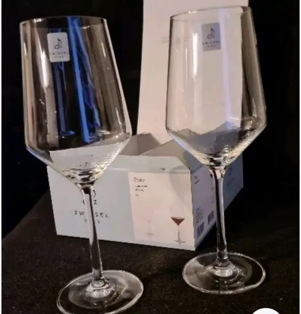 2 Weingläser  von Zwiesel „Pure“ Cabernet-Rotwein-Gläser NEU und OVP