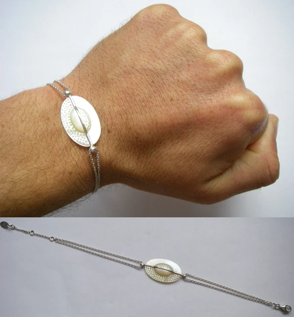 Ancienne Gourmette Jonc En Argent Massif 925 - Style Claude Dasque, Taille Ajustable ?
