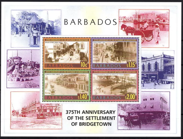 Barbados - 375 Jahre Bridgetown Block 43 postfrisch 2003 Mi. 1053-1056