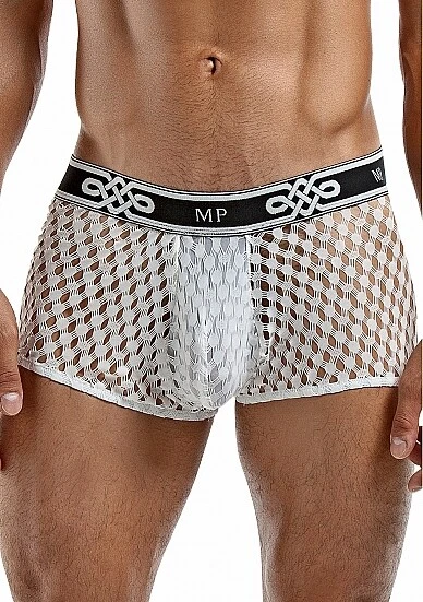 Boxershort bianchi trasparenti S - XL designer pantaloni sexy eleganti bianco caldo