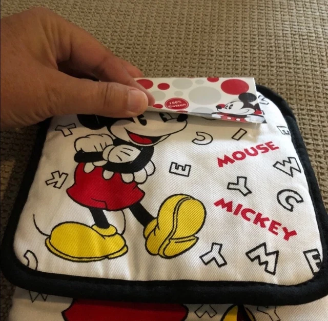 DISNEY MICKEY MOUSE 3 Piece Kitchen Set Dish Towel, Pot Holder, Oven