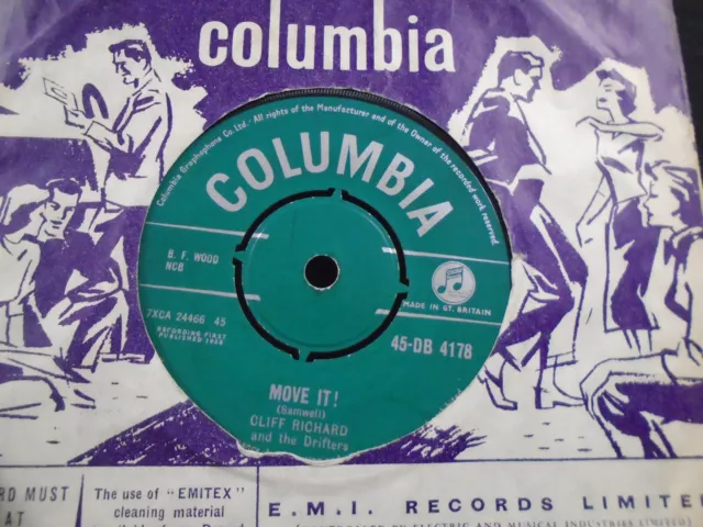 CLIFF RICHARD " MOVE IT ! " ORIGINAL GREEN COLUMBIA EX COND.IN Or.SL.