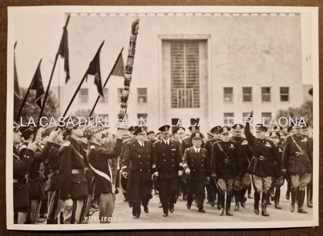 FOTO FOTOGRAFIA MUSSOLINI A Roma Istituto Alta Matematica - Ann0 1940 ...
