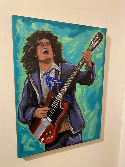 AC/DC ANGUS YOUNG Oil Painting A3 £24.99 - PicClick UK