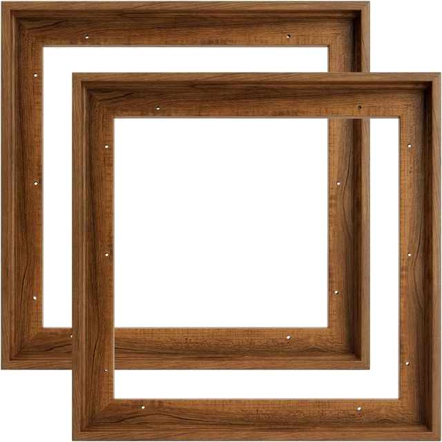 12X12 Frame for Canvas Painting 0.6-0.8” Deep, 2 Pack Square Floater Frame for C
