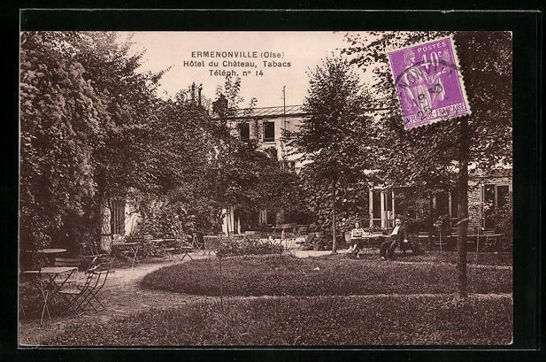 CPA Ermenonville, Hôtel du Château, Tabacs