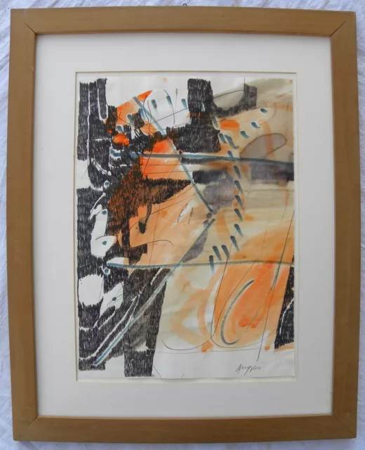 Piero RUGGERI (Torino 1930–Avigliana 2009) Composizione dipinto 35x25 anno 1982