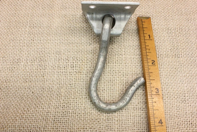 old Swivel Plant Hook Porch steel hanger rustic 1 3/4 X 1 7/8 X 3 3/4” vintage 4