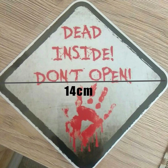 Moda Rosso Cruento Morto Interno Non Aperto Zombie Riflessivo Adesivo Auto Nuovo