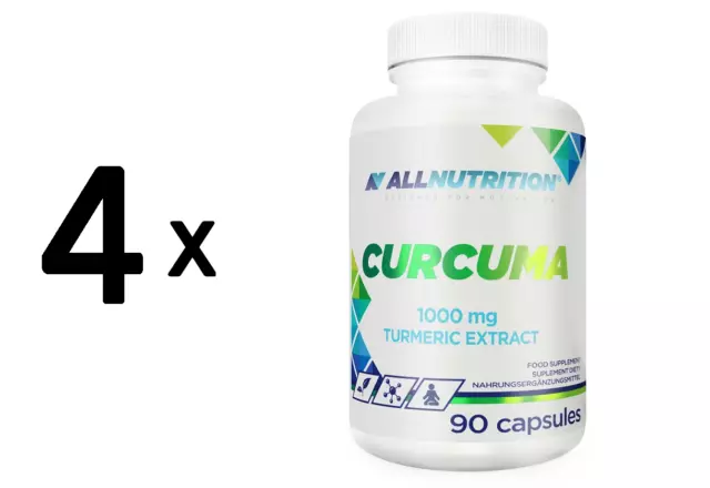 (180 g, 180,67 EUR/1Kg) 4 x (Allnutrition Curcuma - 90 caps)