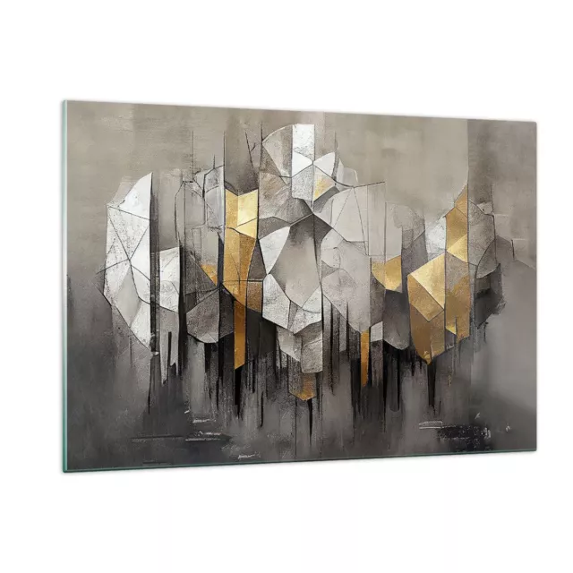 Glass Print 120x80cm Wall Art Picture Abstraction Piece Art Deco Large Artwork