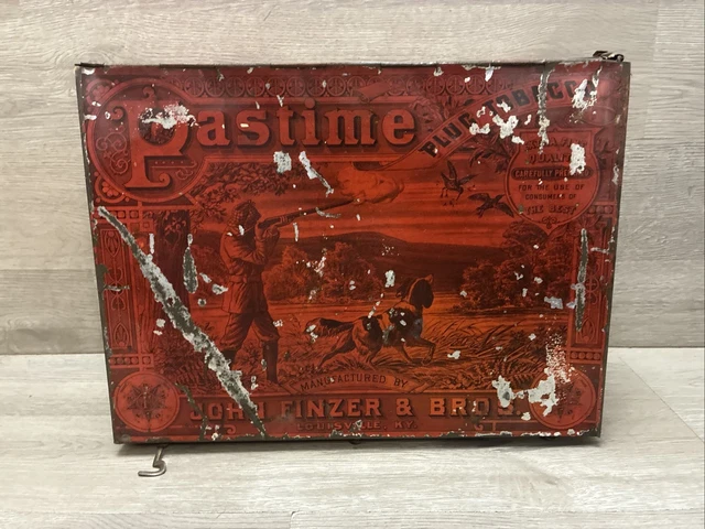 pastime plug tobacco tin ANTIQUE 