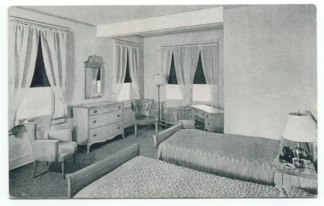 Washington DC The New Colonial Hotel Guest Room View Vintage Postcard