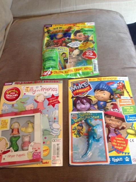CBEEBIES MAGAZINES COMIC x 3 mike the knight Tilly tree fu tom toy BBC ...