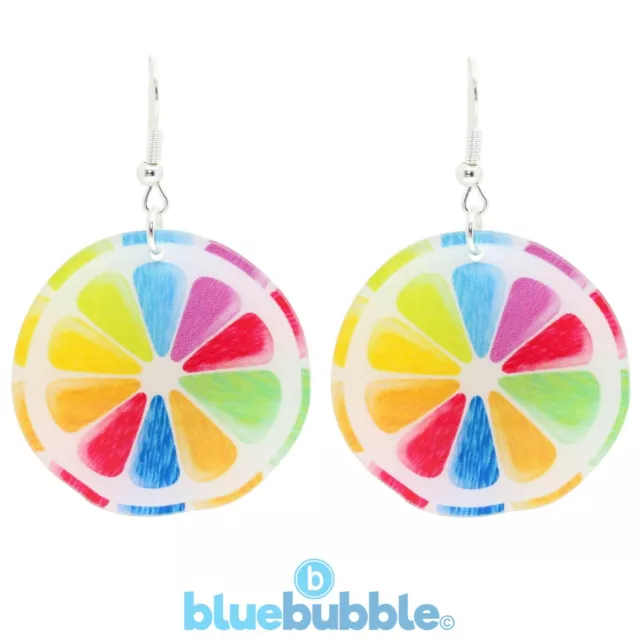 Bluebubble FEELIN FRUITY Earrings Funky Fruit Kitsch Cute Retro Rave Chic Colour