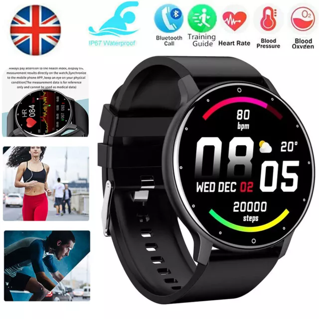 Smart Watch Fitness Tracker Heart Rate Blood Pressure Men Women Sport Watches