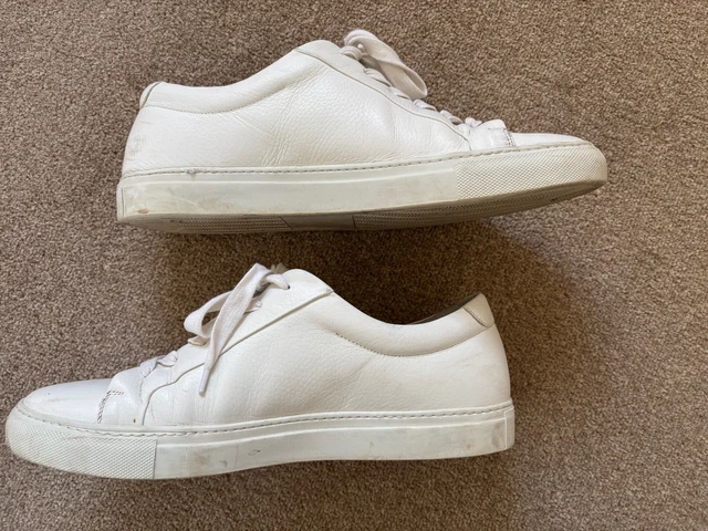REISS MENS WHITE Leather Trainers Size 9 29.90 PicClick UK